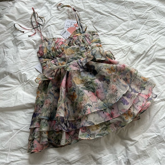 Selkie The Shakespeare Puff Mini Dress in Butterfly Botanics - Picture 6 of 12